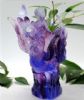 liu li crystal phoenix vase for home decoration